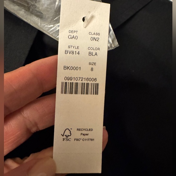 J. Crew Black Cropped Shirt with Sequin Cuffs - Picture 8 of 8